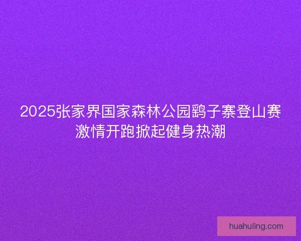 2025张家界国家森林公园鹞子寨登山赛激情开跑掀起健身热潮